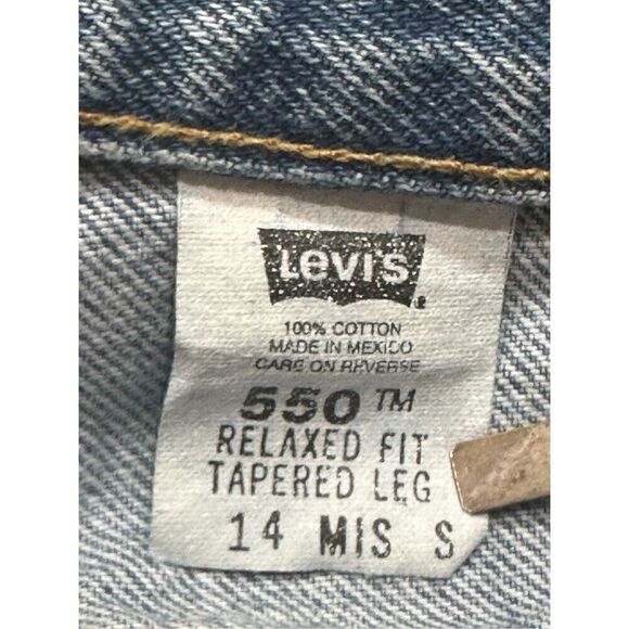 Levi 550 denim blue Jean in size 14 - Picture 6 of 7